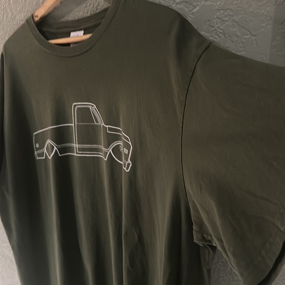 Lowered Chevy truck green T-shirt - Picture 3 of 6